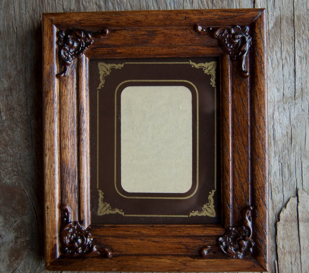 Vintage Frame Collection- Victorian Wood and Brass Metal