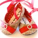 MILITARY RED PRINCESS, Baby Girl Shoes, Any Branch with Free Embroidery Personalization