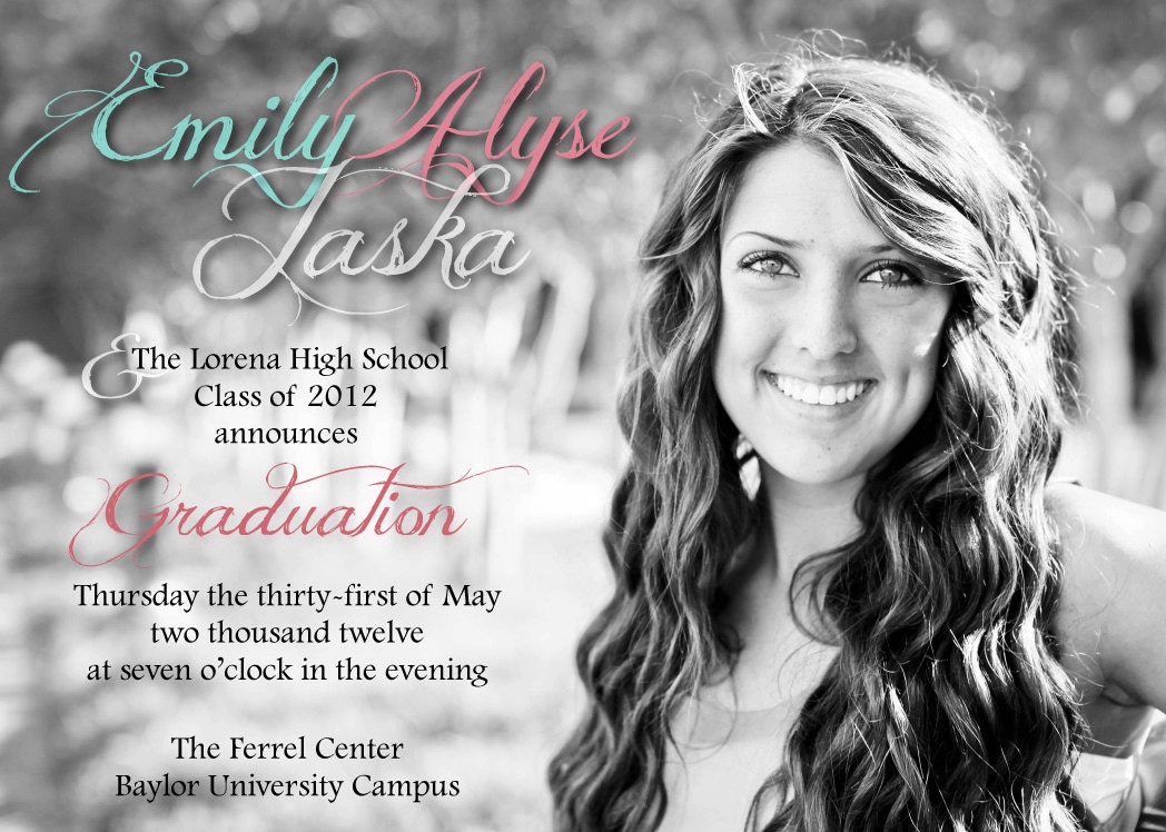 Graduation Announcement-Digital File Only