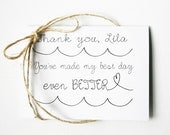 Thank You for Being My Bridesmaid -- Personalized Set of 2 Cards & Envelopes for your Wedding Party