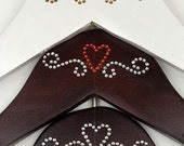 Add a Rhinestone Heart to any Bridal Hanger, Brides Hanger, Bride, Name Hanger, Wedding Hanger, Personalized Bridal Gift
