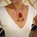 Indian sun sexy macrame necklace, beaded .
