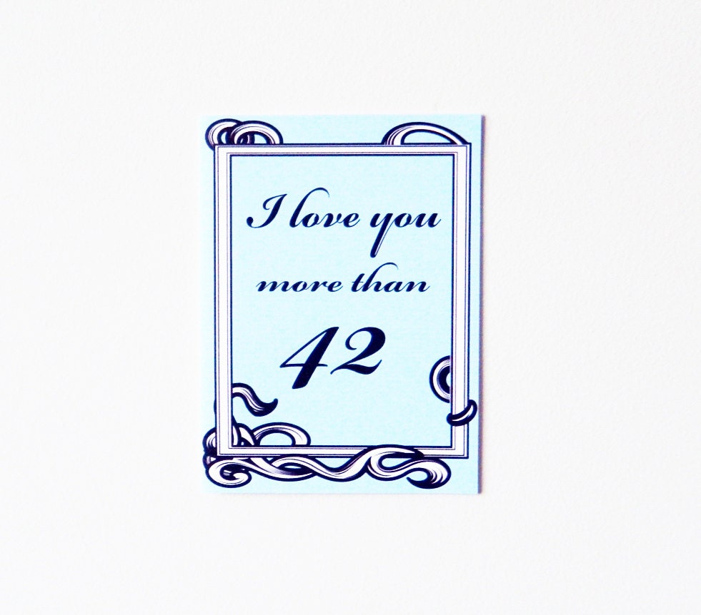 Nerd Love Card - I love you more than 42