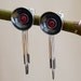 Sterling Silver Post Earrings with Garnet SG8