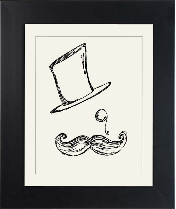 Mustache Top Hat