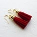 Red Tassel Earrings - Fringe Jewelry