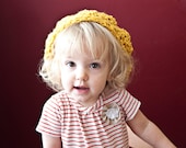 Child's buttery yellow tam slouchly beanie