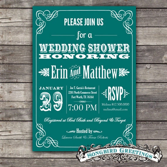 DIY wedding shower invitation--customizable Il_170x135