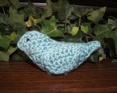 Crochet Bird, Seafoam, soft sculpture