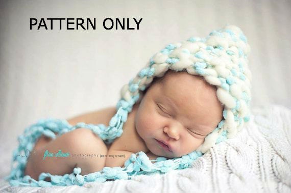 CROCHET PATTERN-Bobbles and puffs pixie bonnet