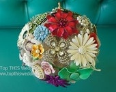 Vintage Brooch Bouquet - CUSTOM Made to Order- Medium Bouquet