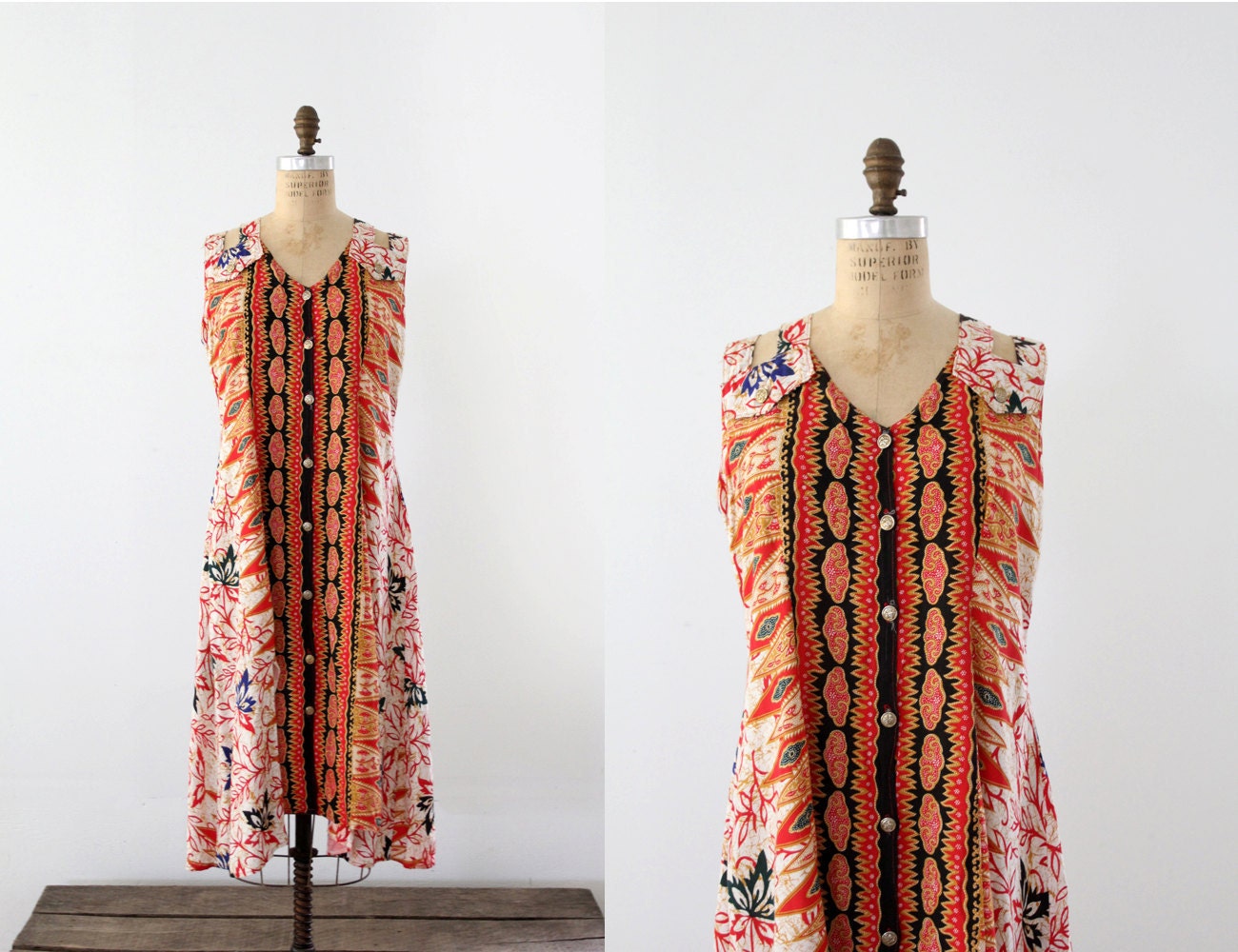 1980s Beach Dress / Vintage Cover Up