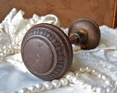Vintage Rusty Metal Door Knob Set