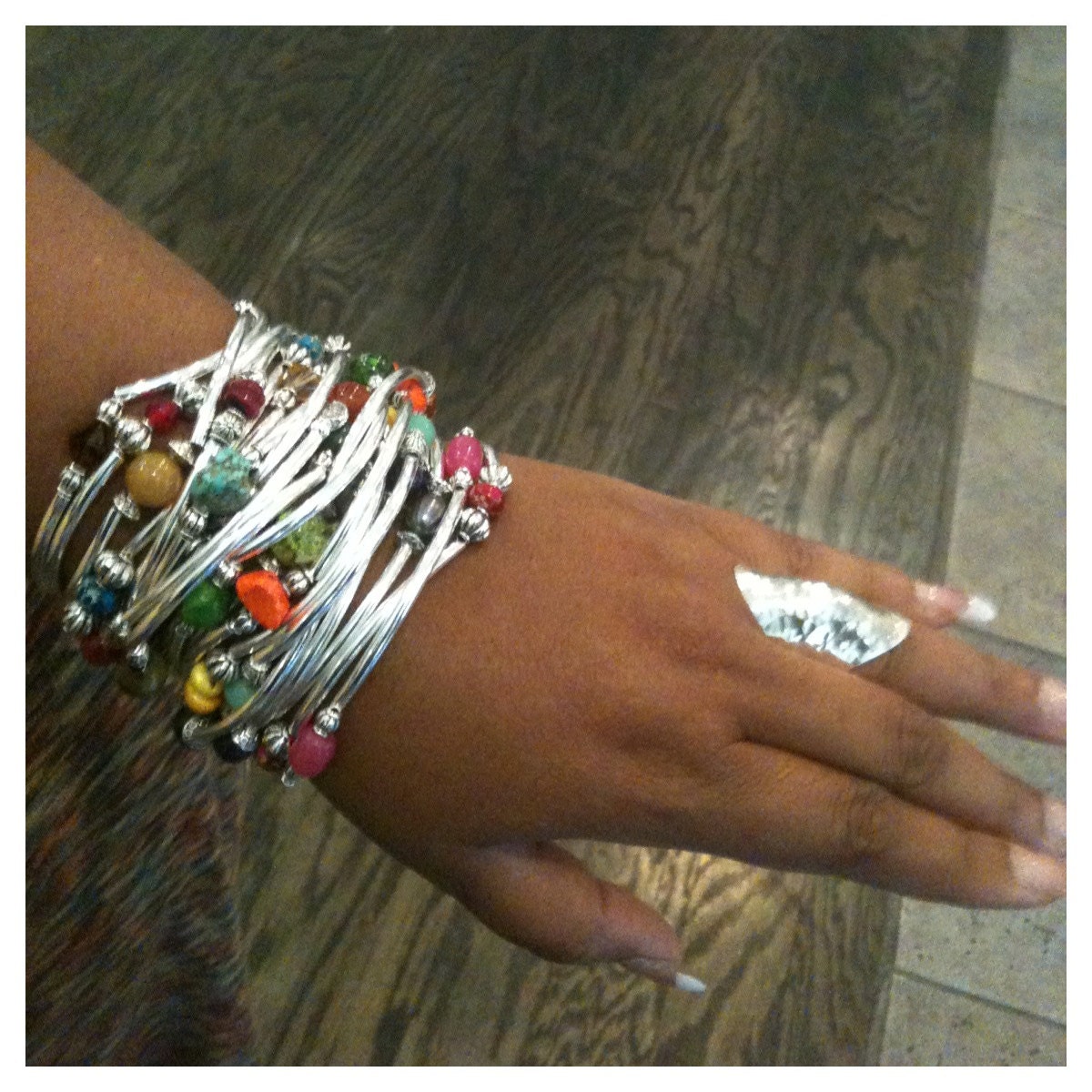 Set of 20 Stone/Crystal Bangles by ChoklatTea