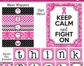 Pink Ribbon & Bra Breast Cancer Package - DIY Printable Il_170x135