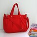 SALE - Red Canvas Bag / Tote / Diaper bag / Messenger / Travel / Laptop / Zipper closure / 3 Compartments