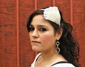 Art Deco Headband, Silver Beaded Headband Women Teens, Downtown Abbey Hair Accessories by Flower Couture