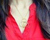 Big Brass Twist Necklace - Short