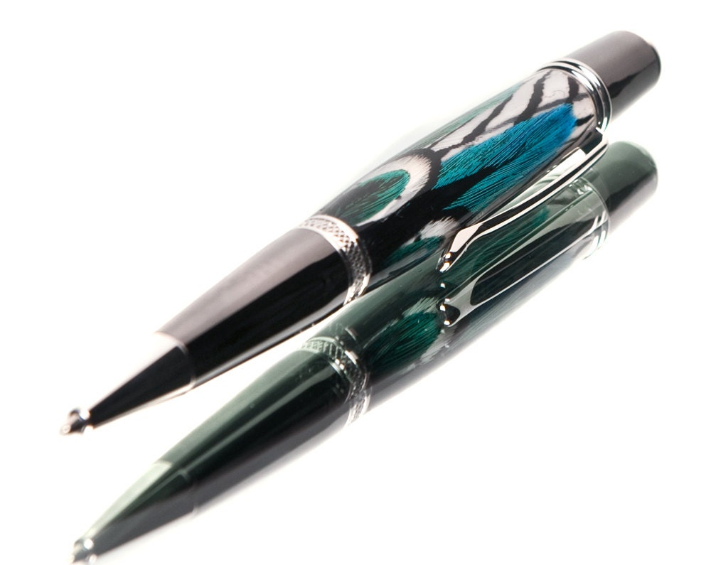 Ballpoint Pen made with real feathers Perfect gift for a man who appreciates quality writing