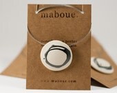 Draw me a Poem - Round Porcelain necklace