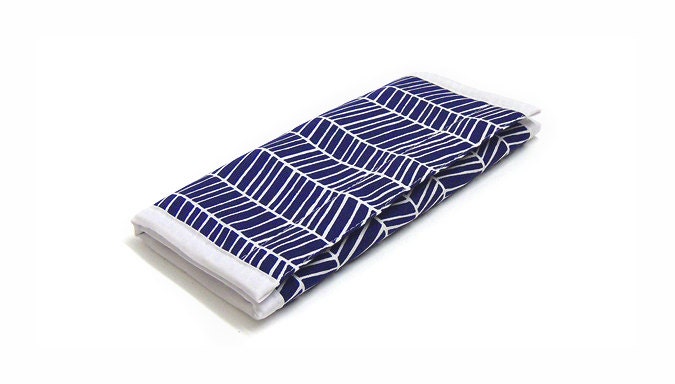 Travel Jewelry Wallet Jewelry Organizer Clutch - Herringbone in Lake