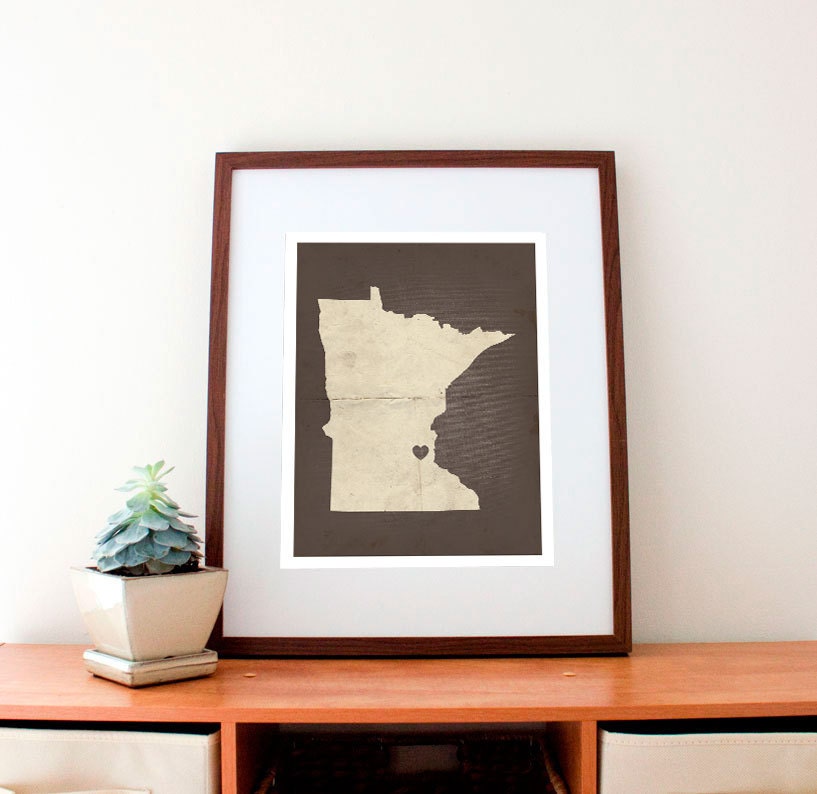 Minneapolis, MN Love Print, 11" x 14"