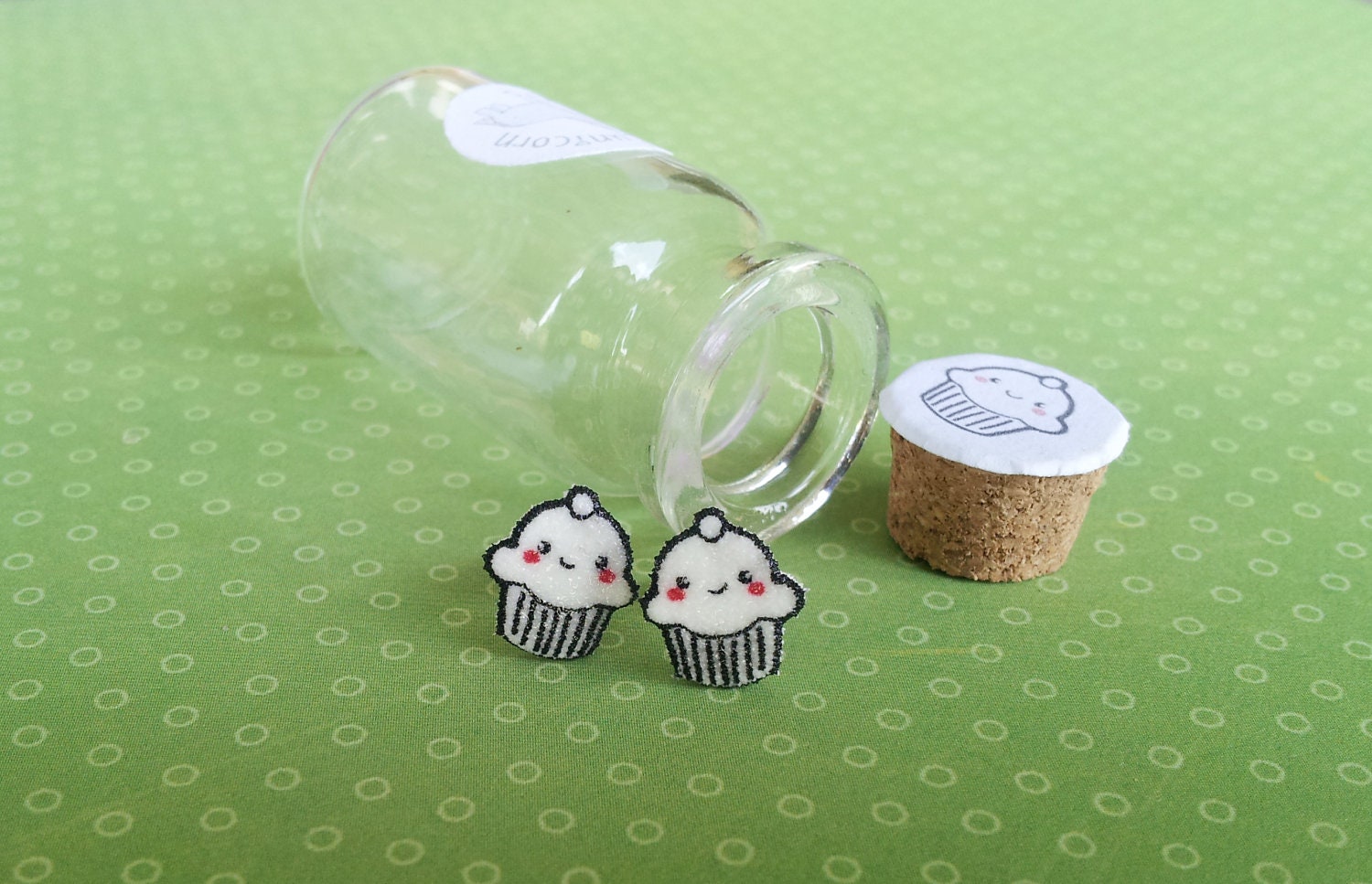 Tiny Cupcake Earrings