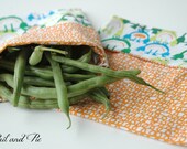 Organic Fabric Baggy for Healthy Snack Storage, Wash and Reuse Eco Friendly Lunch Sack Bag