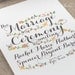 Printable Wedding Program - The Amore Collection