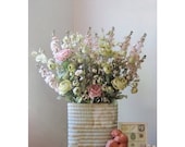Cabbage Roses and Snapdragons Flower Still Life , Featured On Etsy's Front Page,  16  x 20 Photograph, Cottage Chic Decor