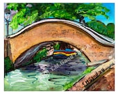 11 x 14 inch San Antonio Riverwalk Bridge archival art print