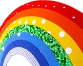 Magnetic rainbow - interactive fabric magnets - bright vibrant colours