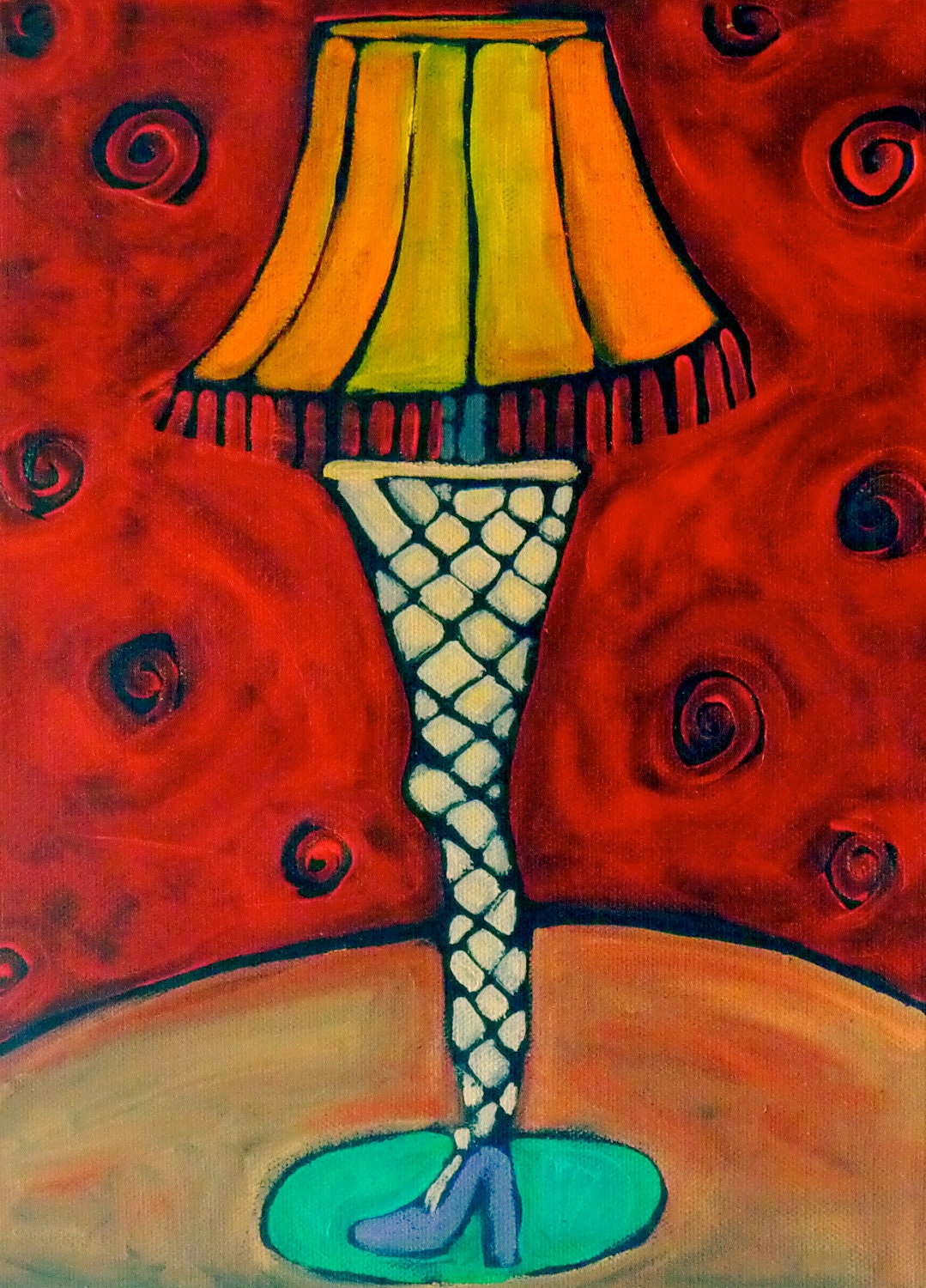 Fragileee- The Leg Lamp - Double Matted Signed Print