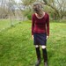 Organic Clothing - Leg Warmers - Organic Merino Wool - Shown in Wine - Made to Order