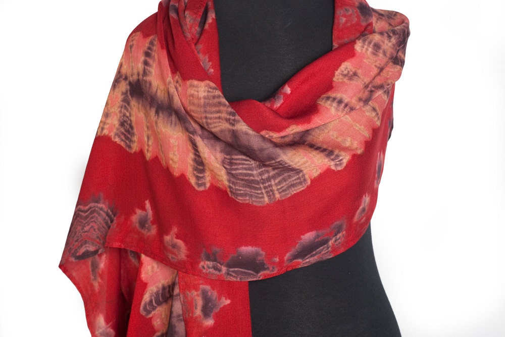 ZAHARA Scarf (Red/Brown/Purple)