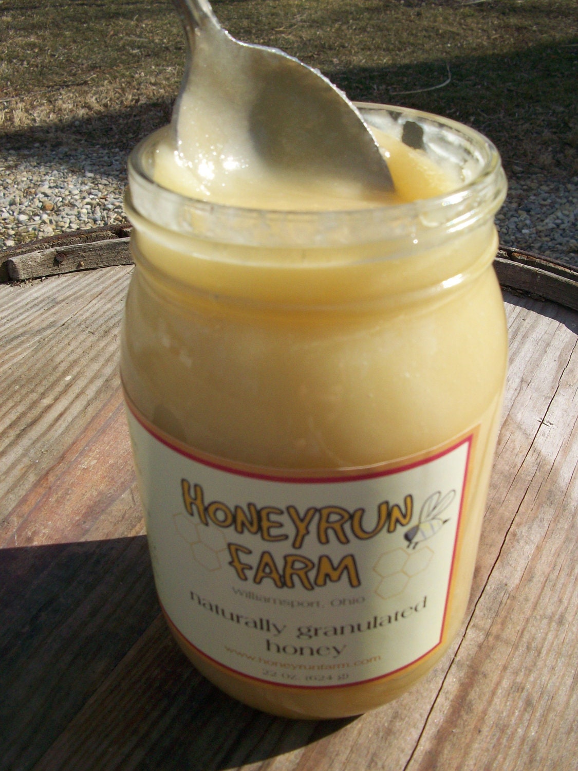 Raw Honey - Naturally Granulated, Ohio Summer Harvest, 22 ounce jar