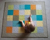 Made to Order Modern Patchwork Baby Quilt w/FREE US Shipping - PeaceLoveandQuilts