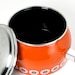 Red Scandinavian Style Enamelware Pot with Wooden Handle
