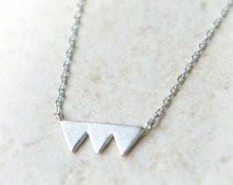 Triade silver triangle Necklace