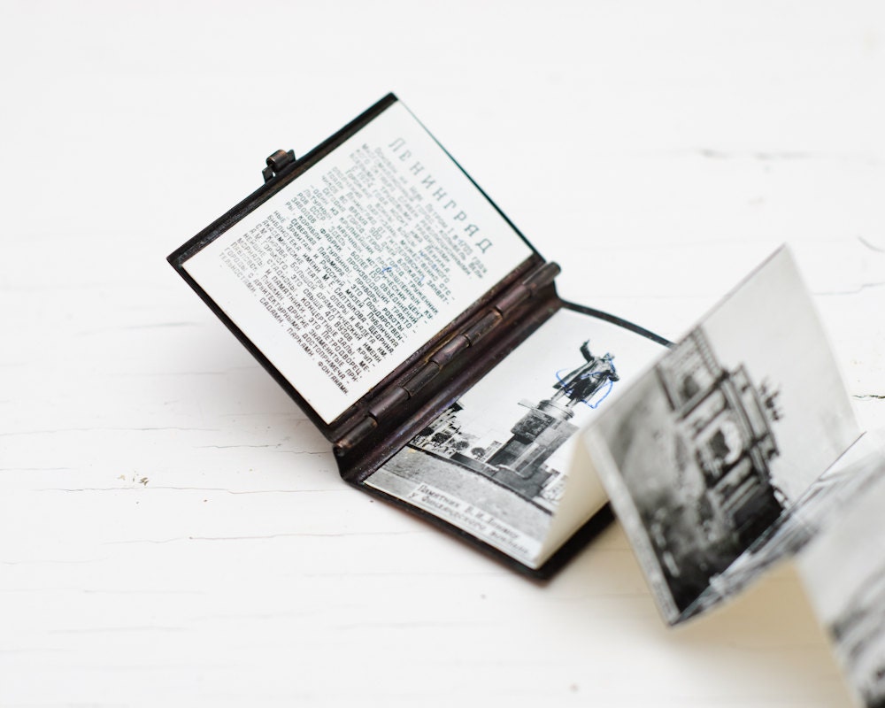 Soviet Mini Photo Book Leningrad - Vintage Russian Souvenir