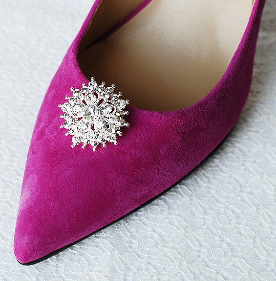 Bridal Shoe Clips Crystal Rhinestone Shoe Clips Wedding Party (Set of 2) FREE Combine Shipping US SC055LX