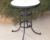 Hand Made Round Bistro Table Ready to Tile, 30" tall