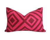 La Fiorentina David Hicks - Wine & Magenta colorway - 13x19 Designer Pillow Cover double-sided