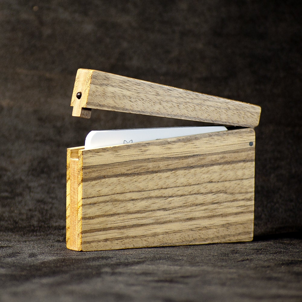 Zebrawood Business Card Case / Credit Card Holder