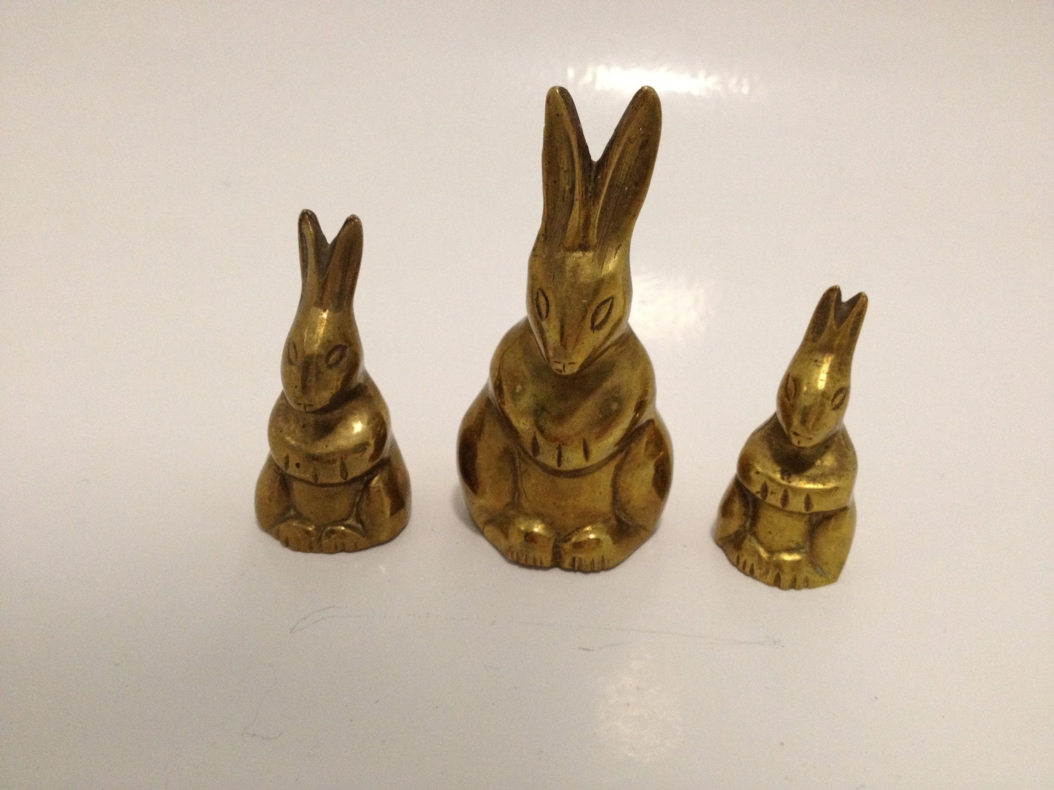 Antique Brass Rabbits