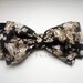 Black and vintage rose bow bandeau- Made to order