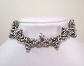 mens, bracelet, chainmaille bracelet, mens jewelry, barbed wire.  Medieval.