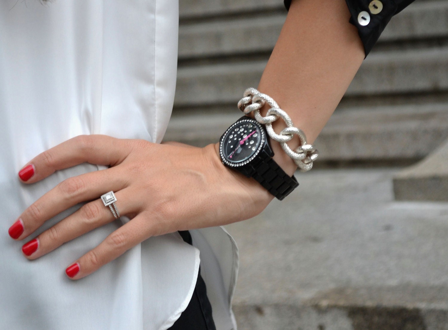 Silver Chunky Chain Bracelet