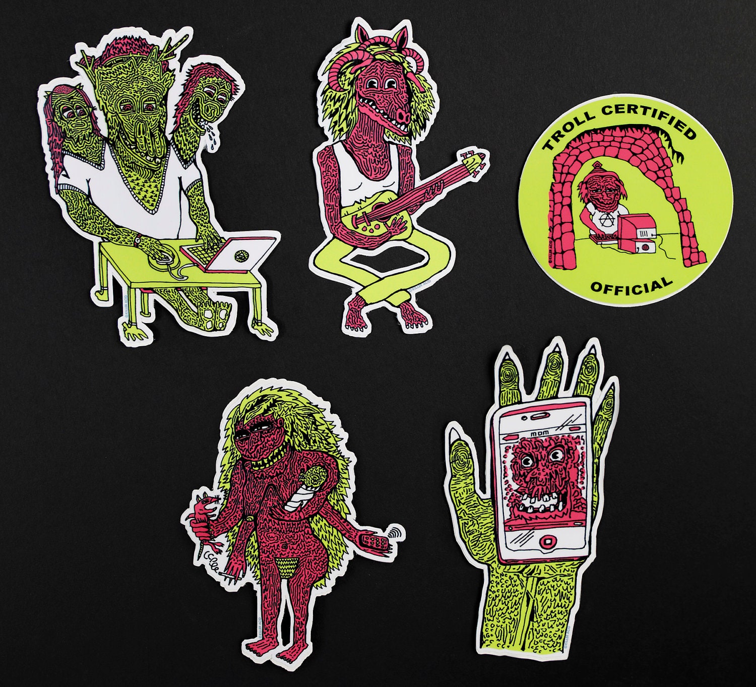 Gone Trollin' Sticker Set