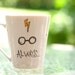 Simple "Always" Mug - Harry Potter - Choose Your Owl Colors - Hand painted literary mug with lightning bolt, glasses, and owl